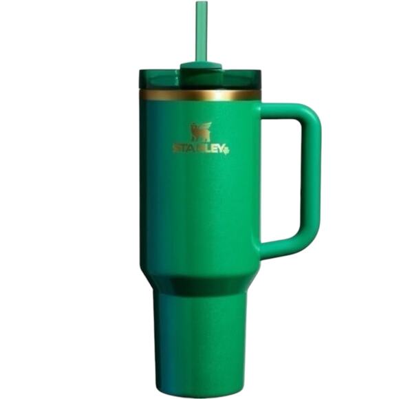 Stanley 40oz Quencher Tumbler -Limited Edition Shamrock Green & Gold With Extras - Picture 4 of 4